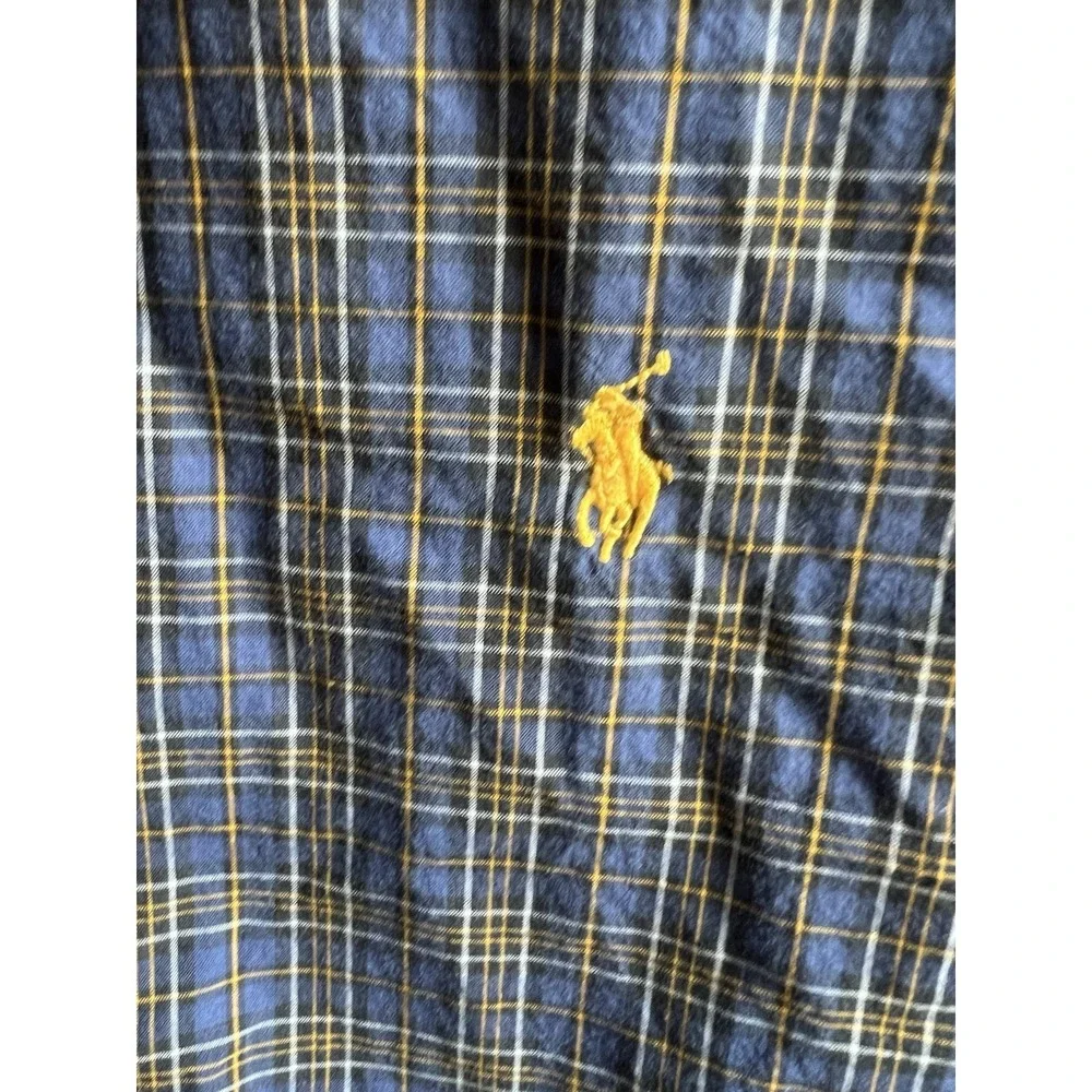 Ralph Lauren Youth Boys Button Down Shirt Plaid‎ Size Large (14-16)
